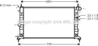 Prasco OLA2244 радиатор, охлаждение двигателя на OPEL VECTRA B (36_)