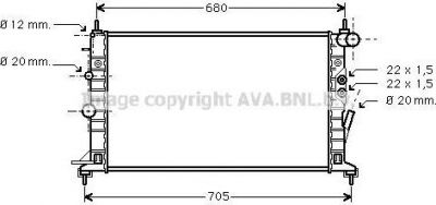 Prasco OLA2359 радиатор, охлаждение двигателя на OPEL VECTRA B универсал (31_)