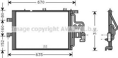 Prasco OLA5309 конденсатор, кондиционер на OPEL CORSA C фургон (F08, W5L)