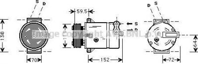 Prasco OLAK279 компрессор, кондиционер на OPEL SIGNUM