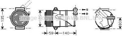 Prasco OLAK437 компрессор, кондиционер на OPEL ASTRA H (L48)