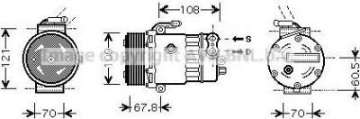 Prasco OLK139 компрессор, кондиционер на OPEL CORSA C фургон (F08, W5L)