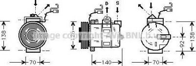 Prasco OLK327 компрессор, кондиционер на OPEL VECTRA B (36_)