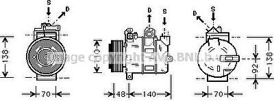 Prasco OLK356 компрессор, кондиционер на OPEL ZAFIRA A (F75_)