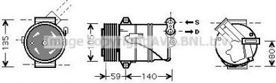 Prasco OLK437 компрессор, кондиционер на OPEL ASTRA H (L48)