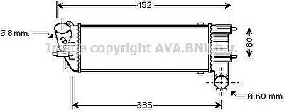 Prasco PE4204 интеркулер на PEUGEOT 406 Break (8E/F)