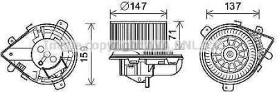 Prasco PE8379 электродвигатель, вентиляция салона на PEUGEOT 806 (221)