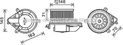 Prasco PE8389 электродвигатель, вентиляция салона на PEUGEOT 406 (8B)