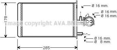 Prasco PEA6173 теплообменник, отопление салона на FIAT DUCATO фургон (290)