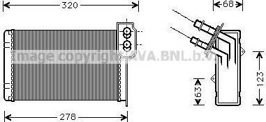 Prasco RT6048 теплообменник, отопление салона на RENAULT CLIO I (B/C57_, 5/357_)