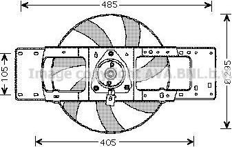 Prasco RT7527 вентилятор, охлаждение двигателя на RENAULT CLIO I (B/C57_, 5/357_)