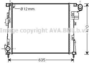 Prasco RTA2427 радиатор, охлаждение двигателя на OPEL VIVARO c бортовой платформой/ходовая часть (E7)