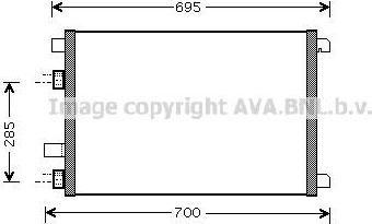 Prasco RTA5305 конденсатор, кондиционер на RENAULT MEGANE II седан (LM0/1_)