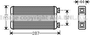 Prasco RTA6457 теплообменник, отопление салона на NISSAN INTERSTAR c бортовой платформой/ходовая часть