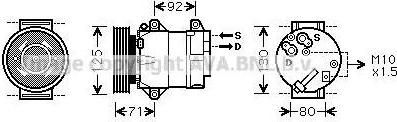 Prasco RTK103 компрессор, кондиционер на RENAULT MEGANE II седан (LM0/1_)