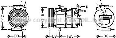 Prasco RTK389 компрессор, кондиционер на NISSAN PRIMASTAR фургон (X83)