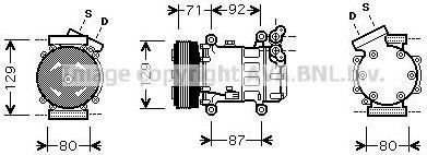 Prasco RTK401 компрессор, кондиционер на RENAULT CLIO III (BR0/1, CR0/1)