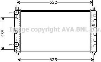 Prasco SA2003 радиатор, охлаждение двигателя на VW CADDY II пикап (9U7)