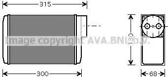Prasco SA6017 теплообменник, отопление салона на SKODA FAVORIT (781)