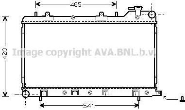Prasco SU2045 радиатор, охлаждение двигателя на SUBARU IMPREZA универсал (GF)