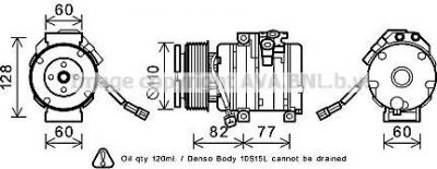 Prasco SUK101 компрессор, кондиционер на SUBARU LEGACY V (BM, BR)