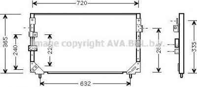 Prasco TO5006 конденсатор, кондиционер на TOYOTA LAND CRUISER 80 (_J8_)