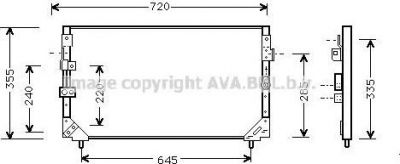 Prasco TO5225 конденсатор, кондиционер на TOYOTA LAND CRUISER 80 (_J8_)