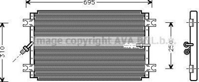 Prasco TO5243 конденсатор, кондиционер на TOYOTA LAND CRUISER (_J6_)