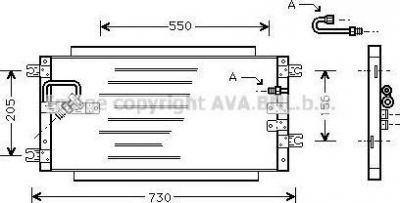 Prasco TO5252 конденсатор, кондиционер на TOYOTA COROLLA Liftback (_E8_)