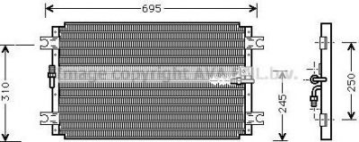 Prasco TO5264 конденсатор, кондиционер на TOYOTA LAND CRUISER (_J6_)