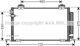 Prasco TO5393D конденсатор, кондиционер на TOYOTA AVENSIS (T25_)