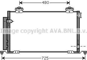 Prasco TO5412D конденсатор, кондиционер на TOYOTA AVENSIS (T25_)
