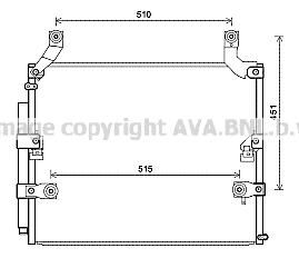 Prasco TO5697D конденсатор, кондиционер на TOYOTA LAND CRUISER 100 (FZJ1_, UZJ1_)