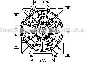 Prasco TO7507 вентилятор, охлаждение двигателя на TOYOTA AVENSIS (_T22_)