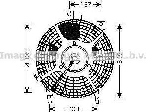 Prasco TO7542 вентилятор, охлаждение двигателя на TOYOTA COROLLA Compact (_E10_)