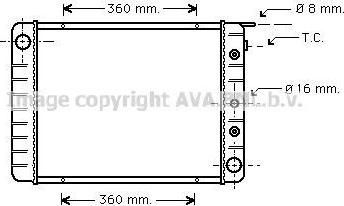 Prasco VO2051 радиатор, охлаждение двигателя на VOLVO 240 Kombi (P245)
