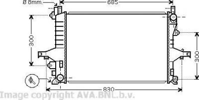 Prasco VO2114 радиатор, охлаждение двигателя на VOLVO S80 I (TS, XY)