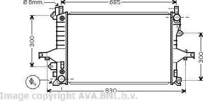 Prasco VO2115 радиатор, охлаждение двигателя на VOLVO S80 I (TS, XY)