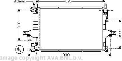 Prasco VO2117 радиатор, охлаждение двигателя на VOLVO S80 I (TS, XY)