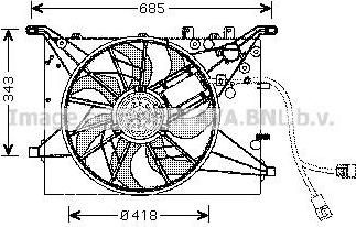 Prasco VO7502 вентилятор, охлаждение двигателя на VOLVO S80 I (TS, XY)