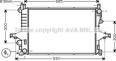 Prasco VOA2116 радиатор, охлаждение двигателя на VOLVO S80 I (TS, XY)