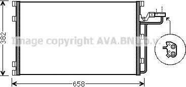 Prasco VOA5150 конденсатор, кондиционер на VOLVO C70 II кабрио