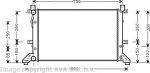 Prasco VW2155 радиатор, охлаждение двигателя на VW LT 28-46 II c бортовой платформой/ходовая часть (2DC, 2DF, 2