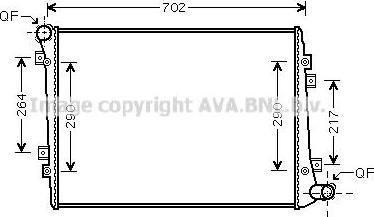 Prasco VW2224 радиатор, охлаждение двигателя на SKODA OCTAVIA Combi (1Z5)