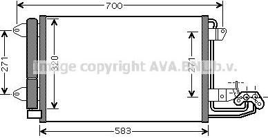 Prasco VW5209D конденсатор, кондиционер на SKODA OCTAVIA Combi (1Z5)