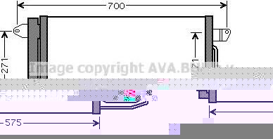 Prasco VW5269D конденсатор, кондиционер на SKODA OCTAVIA (1Z3)