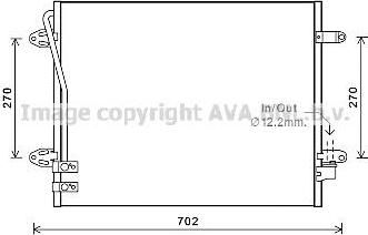 Prasco VW5322 конденсатор, кондиционер на VW PASSAT (362)