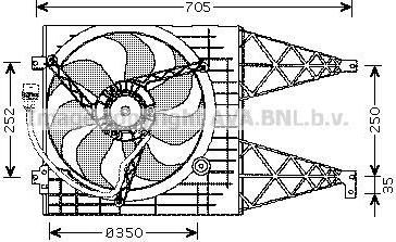 Prasco VW7507 вентилятор, охлаждение двигателя на VW GOLF IV (1J1)