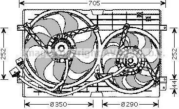 Prasco VW7508 вентилятор, охлаждение двигателя на VW GOLF IV (1J1)