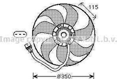 Prasco VW7521 вентилятор, охлаждение двигателя на VW GOLF IV (1J1)